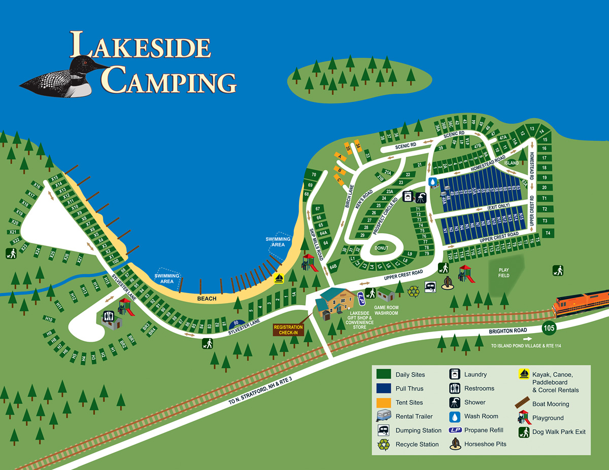Lakeside Camping Site Map