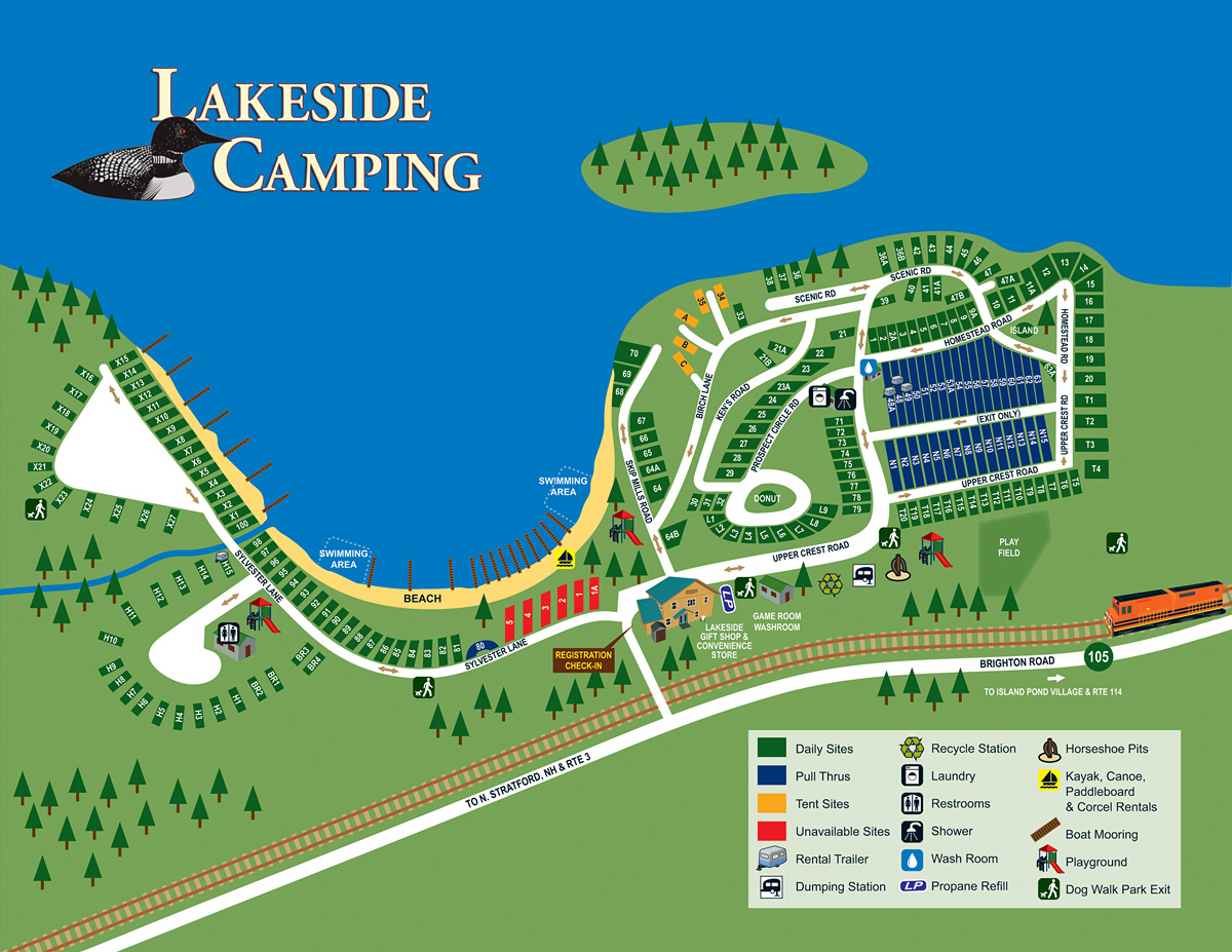 Lakeside Camping Site Map